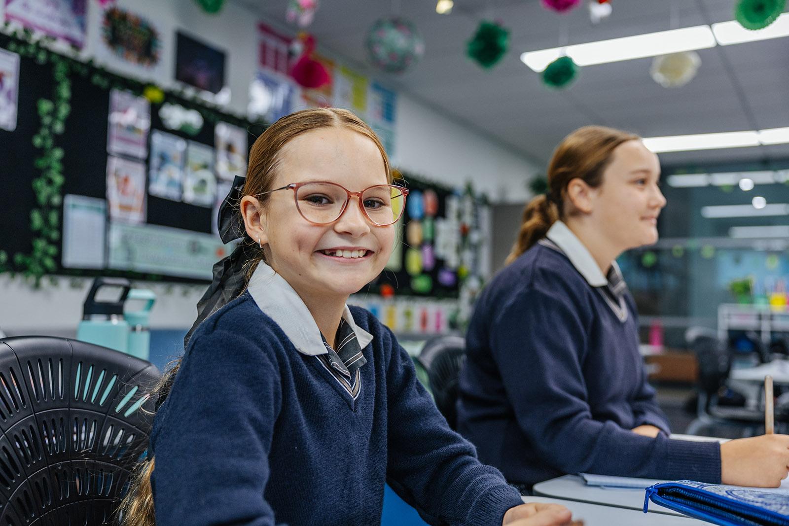 Student learning in a classroom at ACC Moreton.