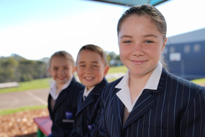 Somerset High School girls wearing uniform