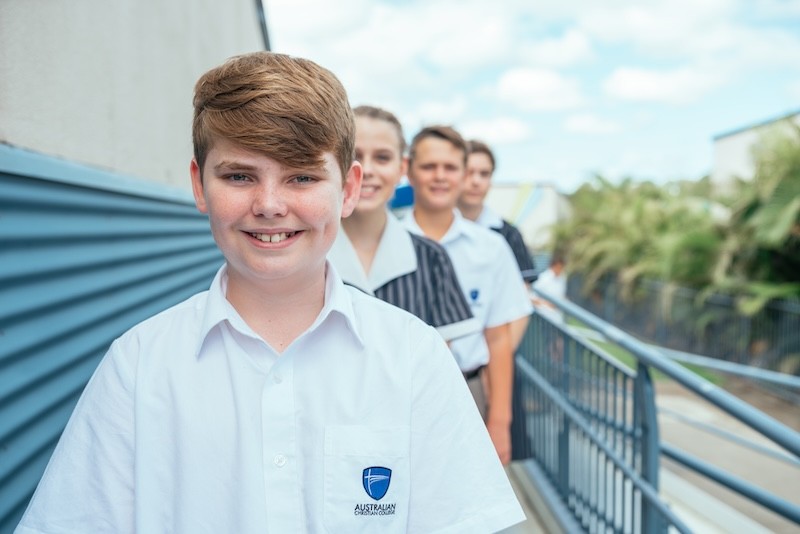 ACC Burnie student in short sleeve uniform